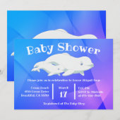 Beluga Whale Blue, Roze Baby shower van de Arctisc Kaart (Voorkant / Achterkant)