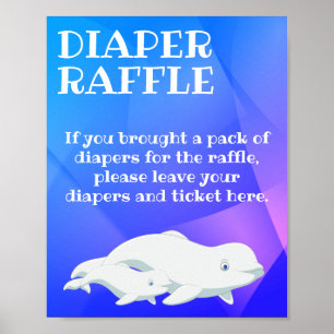 Beluga Whale Blue, Roze Baby shower van de Arctisc Poster