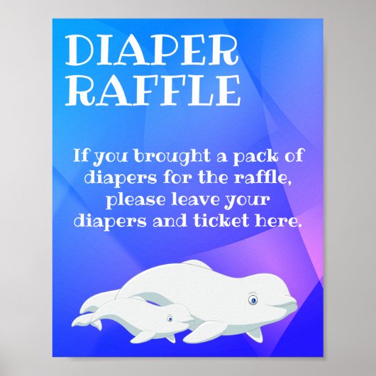 Beluga Whale Blue, Roze Baby shower van de Arctisc Poster (Voorkant)