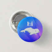 Beluga Whale Blue, Roze, Paarse Arctische Oceaan Ronde Button 3,2 Cm (Voorkant /achterkant)