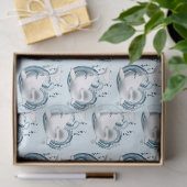 Beluga Whale Blue Tissuepapier (Geschenk)