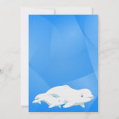 Beluga Whale Blue, White Arctic Ocean Baby shower Kaart (Achterkant)