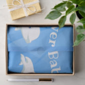 Beluga Whale Blue, White Arctic Ocean Baby Tissuepapier (Geschenk)