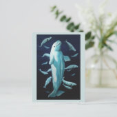 Beluga Whale Briefkaarten Beluga Whale Art Kaarten (Staand voorkant)