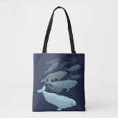 Beluga Whale Canvas tassen & Blue Beluga Gifts (Voorkant)