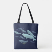 Beluga Whale Canvas tassen & Blue Beluga Gifts (Achterkant)