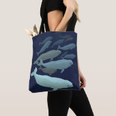 Beluga Whale Canvas tassen & Blue Beluga Gifts (Dichtbij)