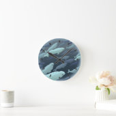 Beluga Whale Clock Beluga Whale Art Wall klok (Huis)