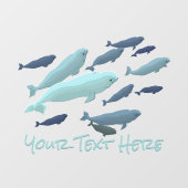 Beluga Whale Decal Custom Whale Art Window Cling (Vel)