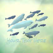 Beluga Whale Decal Custom Whale Art Window Cling (Vel 3)