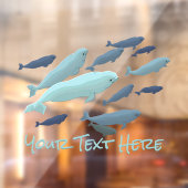 Beluga Whale Decal Custom Whale Art Window Cling (Vel 2)