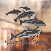 Beluga Whale Decal Custom Whale Art Window Cling (Vel 2)