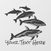 Beluga Whale Decal Custom Whale Art Window Cling (Vel)