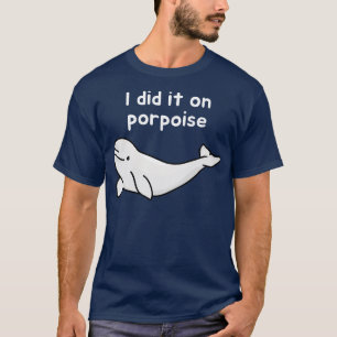 Beluga Whale Deed het op bruinvis op Dark T-shirt