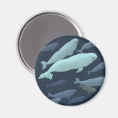 Beluga Whale Fridge Magnet Whale Art Gifts (Voorkant / Achterkant)