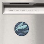 Beluga Whale Fridge Magnet Whale Art Gifts (Insitu (Vaatwasser))