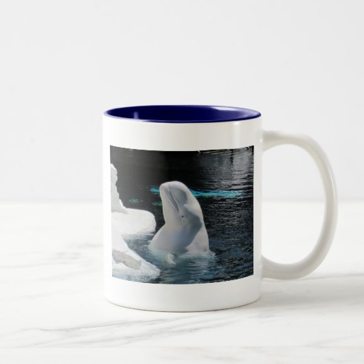 Beluga Whale Gifts Tweekleurige Koffiemok (Rechts)