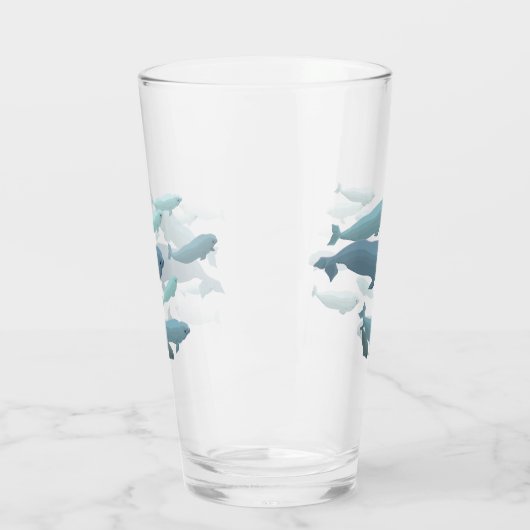 Beluga Whale Glass Whales Glasses personaliseren Glas (Links)