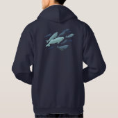 Beluga Whale Hoodie Unisex Cute Whale Art Shirten (Achterkant)