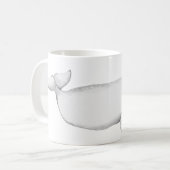 Beluga Whale Illustratie Whale Lover Gift Koffiemok (Voorkant links)