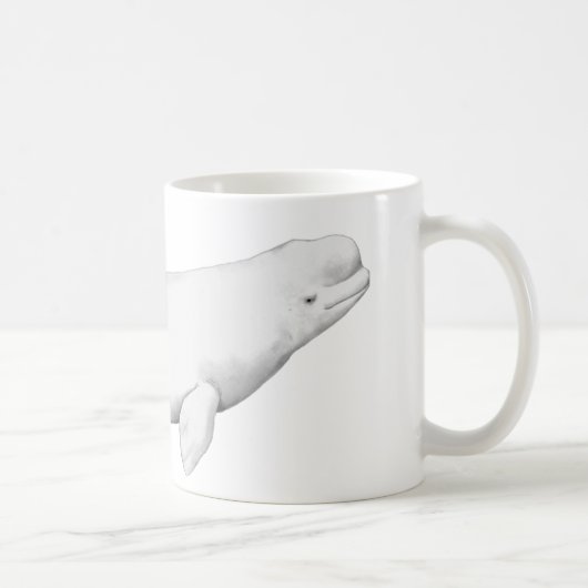 Beluga Whale Illustratie Whale Lover Gift Koffiemok (Rechts)