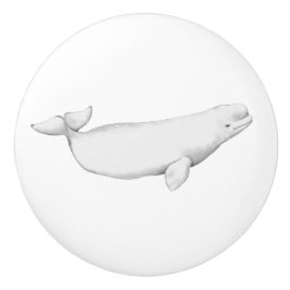 Beluga Whale Illustratie Whale Lover Gift White Keramische Knop