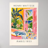Beluga Whale in bad, Matisse Poster, Badkamer Poster (Voorkant)