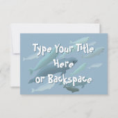Beluga Whale Invitations Personalized Whale RSVP Kaart (Voorkant)