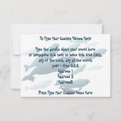 Beluga Whale Invitations Personalized Whale RSVP Kaart (Achterkant)