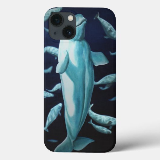 Beluga Whale iPad Case Whale Art Tablet iPad Case (Achterkant)