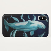 Beluga Whale iPhoneX Hoesje Whale Smartphone Hoesj (Achterkant (horizontaal))
