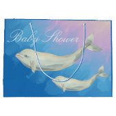 Beluga Whale Mam en Calf Baby shower Groot Cadeauzakje (Achterkant)