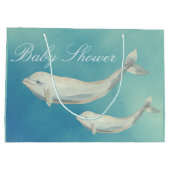 Beluga Whale Mam en Calf Baby shower Groot Cadeauzakje (Achterkant)