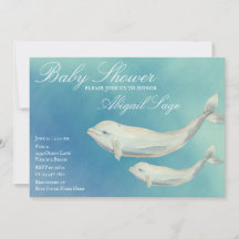 Beluga Whale Mam en Calf Baby shower