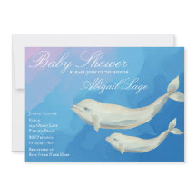 Beluga Whale Mam en Calf Baby shower
