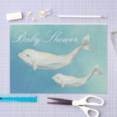 Beluga Whale Mam en Calf Baby shower Tissuepapier (Craft)