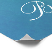 Beluga Whale Mam en Calf Baby shower Welkom Poster (Hoek)