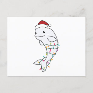 Beluga Whale Merry Winter Animals Whales Briefkaart
