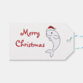 Beluga Whale Merry Winter Animals Whales Cadeaulabel (Voorkant (Horizontaal))