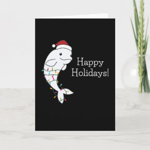 Beluga Whale Merry Winter Animals Whales Kaart