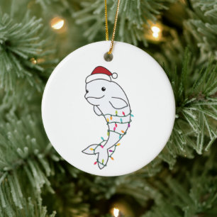 Beluga Whale Merry Winter Animals Whales Keramisch Ornament