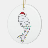 Beluga Whale Merry Winter Animals Whales Keramisch Ornament (Links)