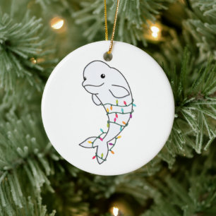 Beluga Whale Merry Winter Animals Whales Keramisch Ornament