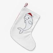 Beluga Whale Merry Winter Animals Whales Kleine Kerstsok (Voorkant (Hangend))