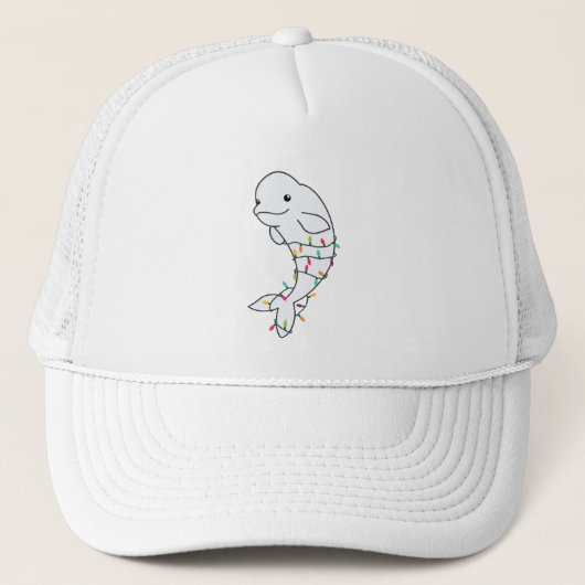 Beluga Whale Merry Winter Animals Whales Trucker Pet (Voorkant)