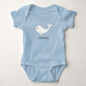 Beluga Whale Name Baby Bodysuit (Voorkant)