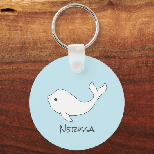 Beluga Whale Name Sleutelhanger (Voorkant)