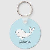 Beluga Whale Name Sleutelhanger (Achterkant)