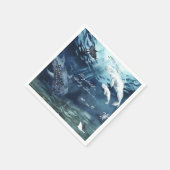 Beluga Whale | Ocean Baby shower Napkins Servet (Hoek)