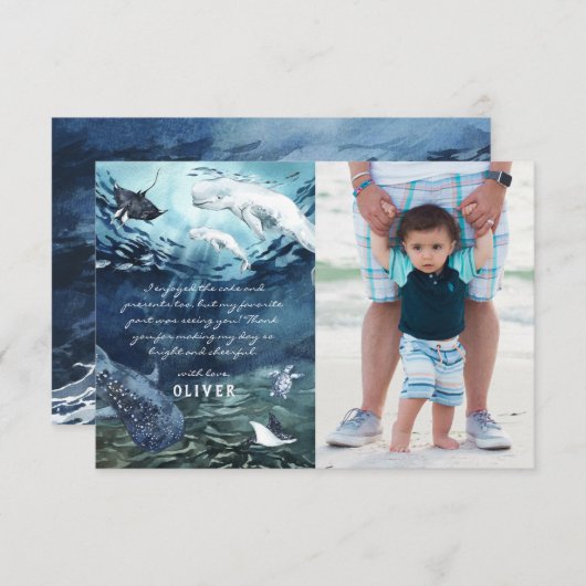 Beluga Whale Ocean | Foto bedankt (Voorkant / Achterkant)